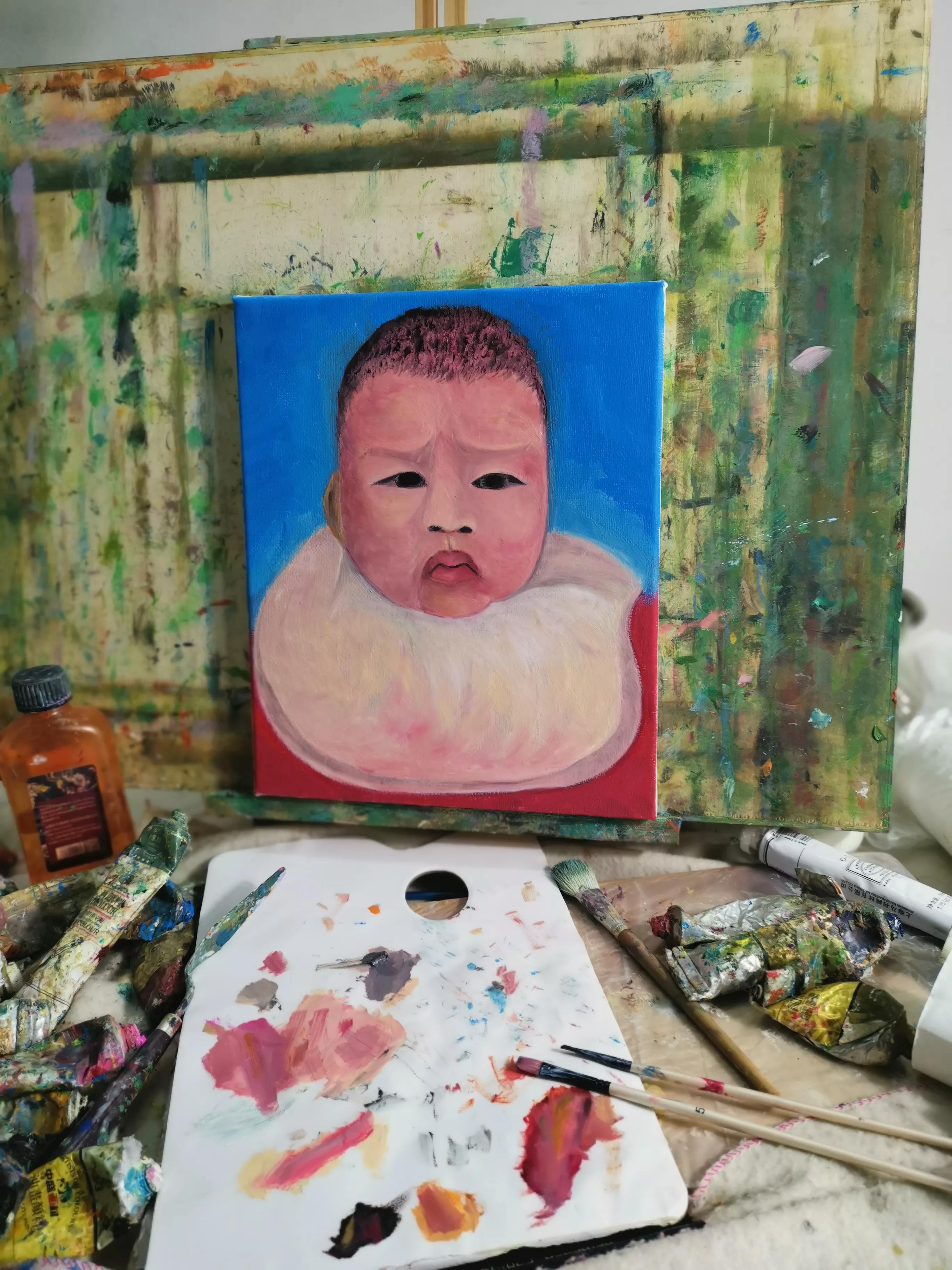 100天0基础学油画,小艾油画绘画