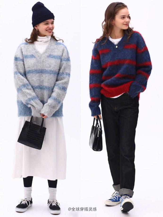 今年好看的毛衣穿搭,今年漂亮毛衣套装