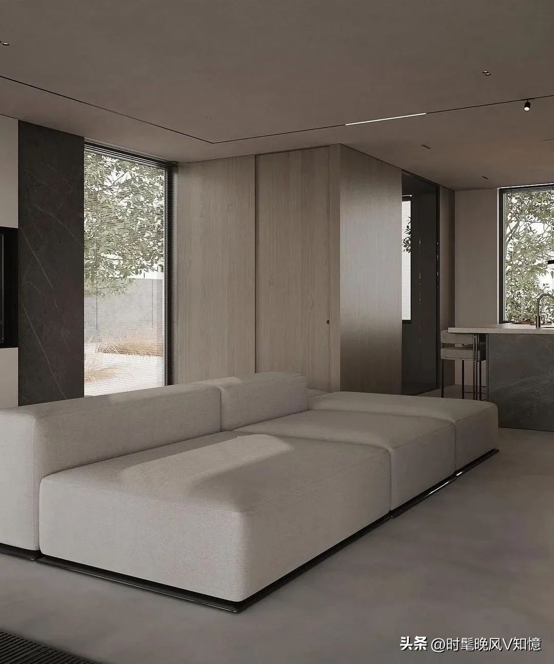 质感高级灰极简至奢的浪漫,客厅阳光房高级灰极简