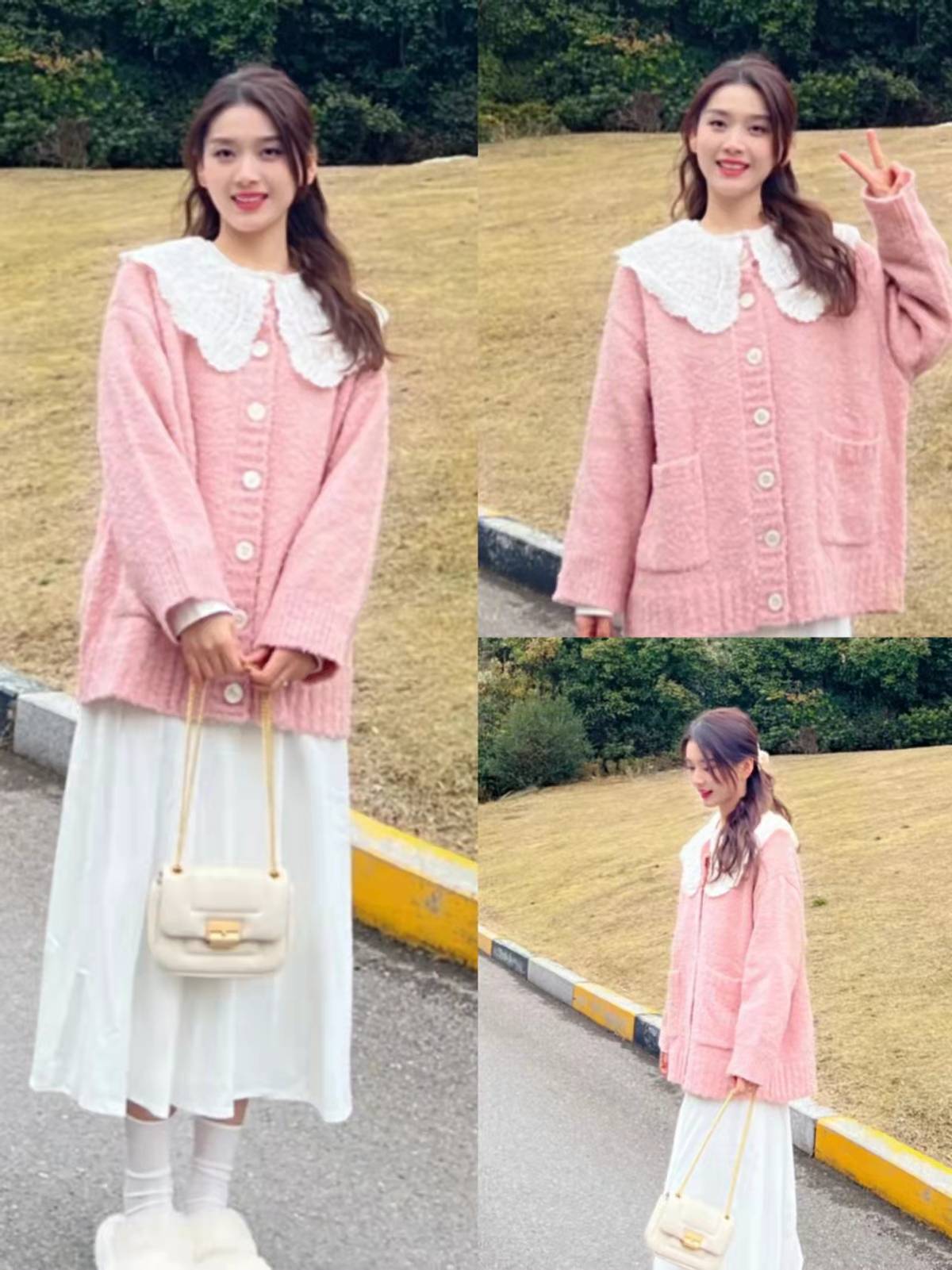 甜系穿搭粉色,粉色系甜酷系穿搭