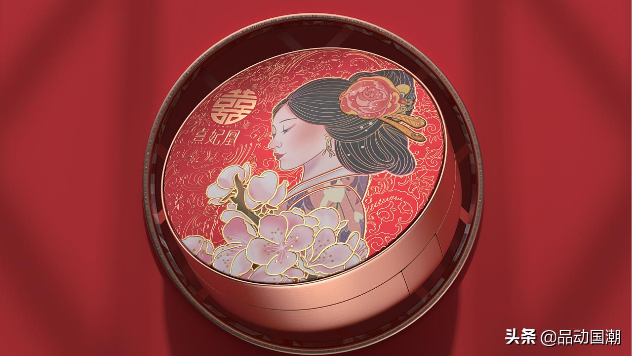 国潮美妆8件套,国潮风尚彩妆套7件套