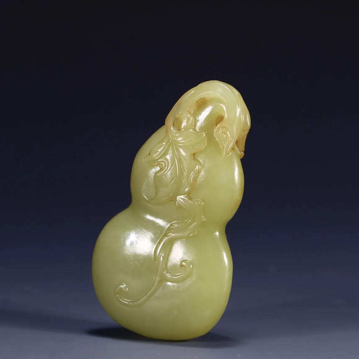 和田玉葫芦手把件图片及价格,黄玉葫芦摆件什么材料