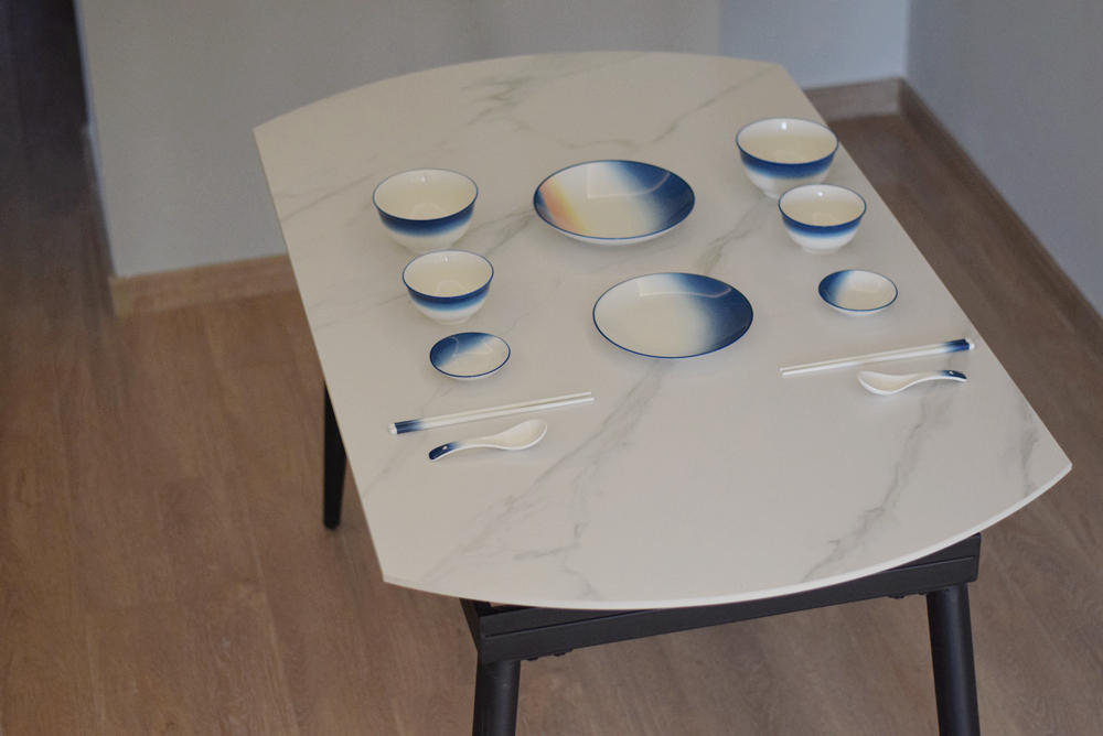 岩板伸缩折叠餐桌介绍,圆形岩板伸缩餐桌品牌推荐