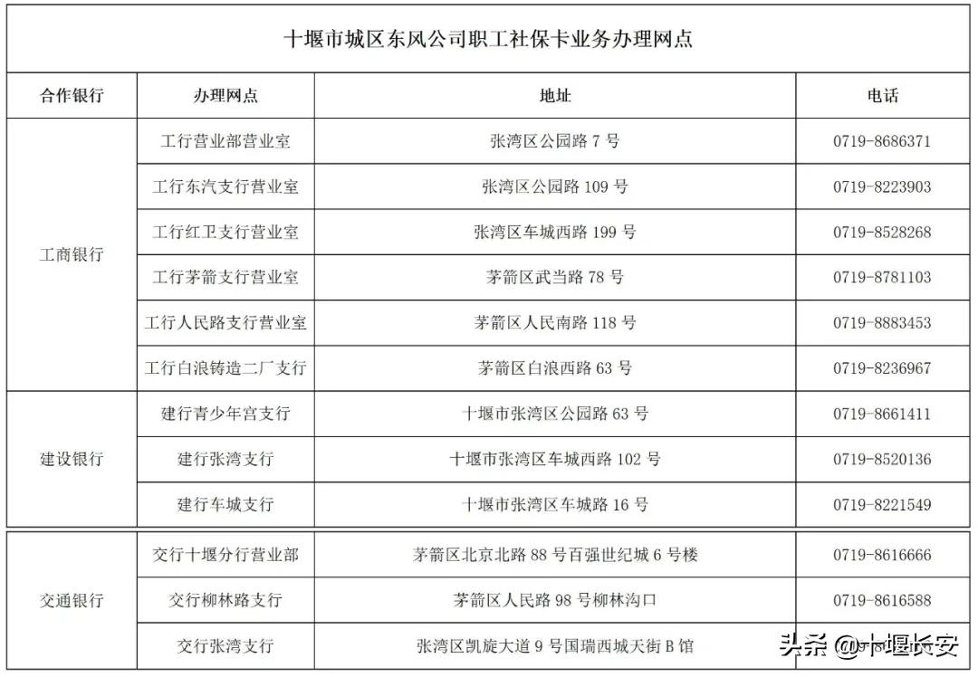 湖北十堰第三代社保卡怎么办理,社保卡网点