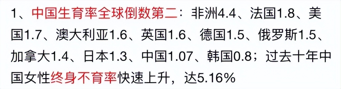 大家所不知的现在生育率大跌的原因