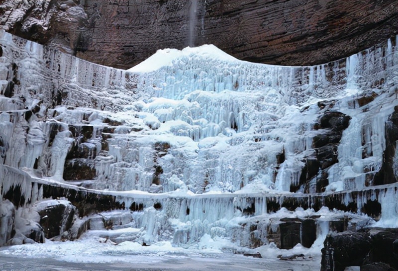 新乡八里沟冰封玫瑰,冬季八里沟现在的真实风景
