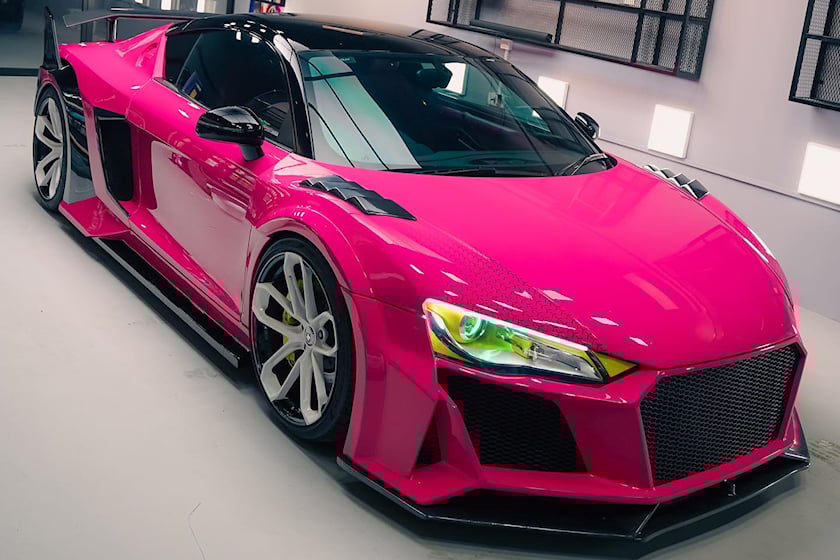 奥迪超跑r8改装,奥迪r8内饰改装翻毛皮