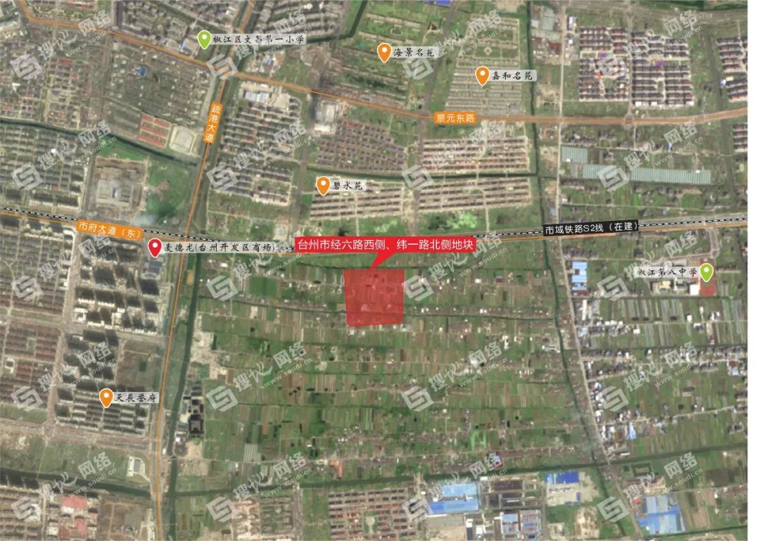 起价8.67亿元，台州市椒江区经六路西侧、纬一路北侧商住地块挂牌