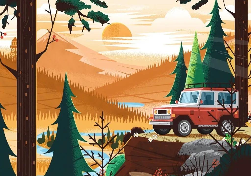 一组极具个人风格的插画,一组很有意境的插画