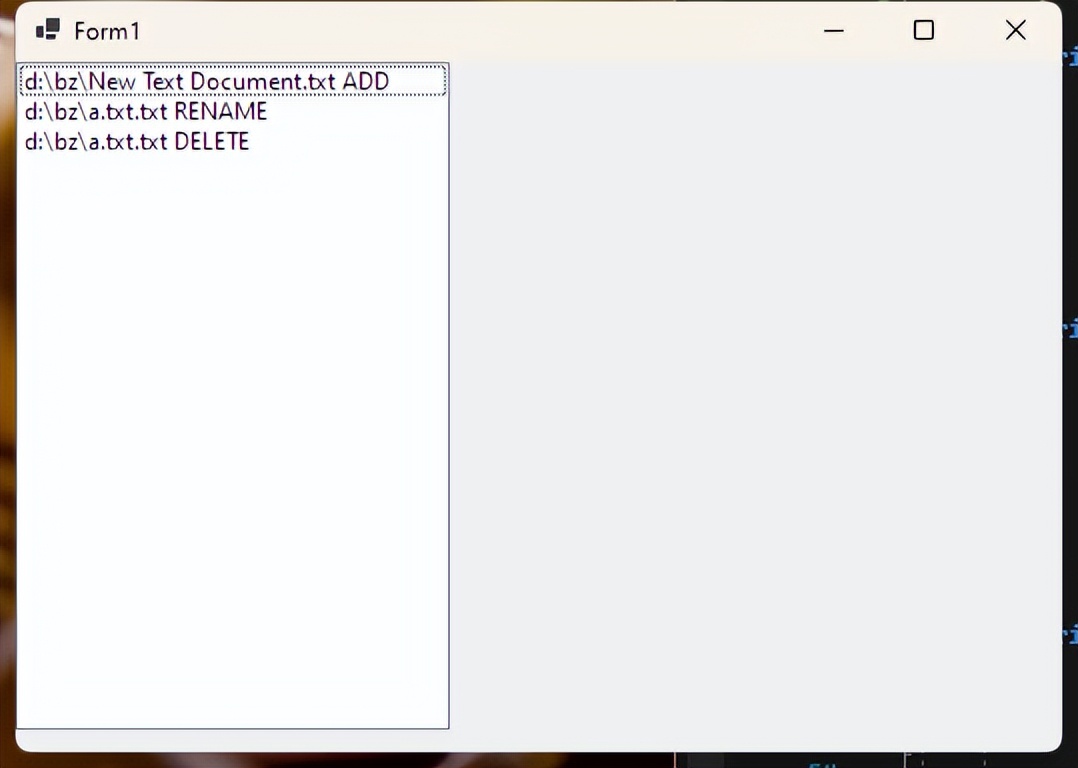 120.C#FileSystemWatcher文件系统侦听类