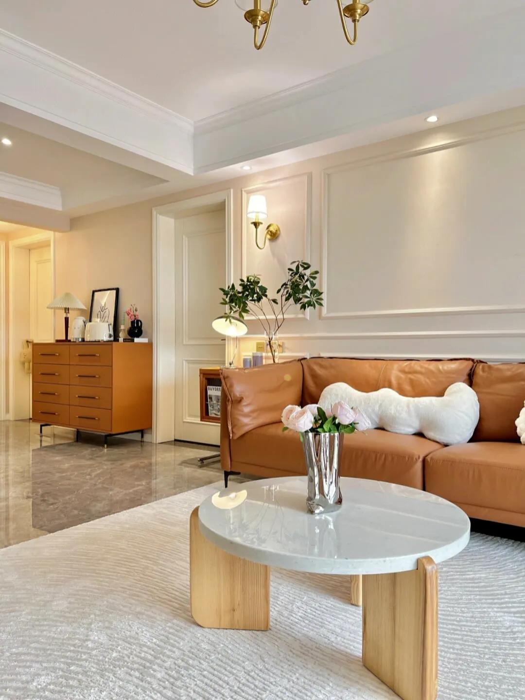 暖色系装修效果图,20平装修风格轻奢暖色调