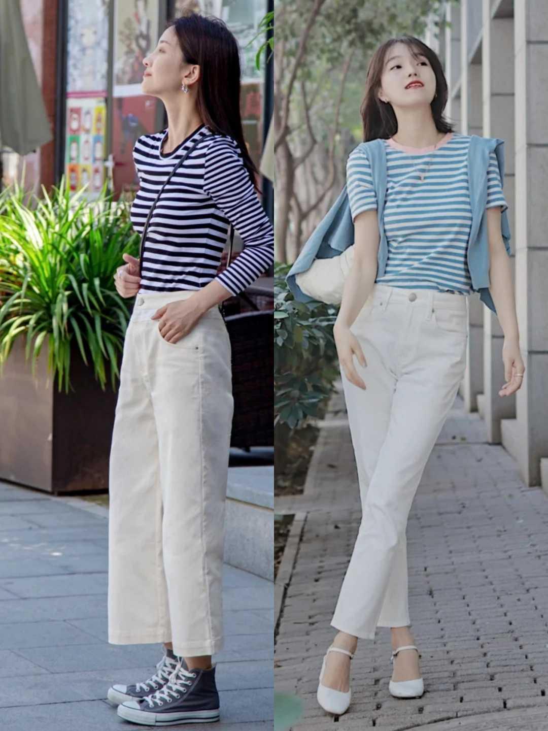 夏季牛仔裤雨天怎么穿好看,明线牛仔裤穿搭夏天