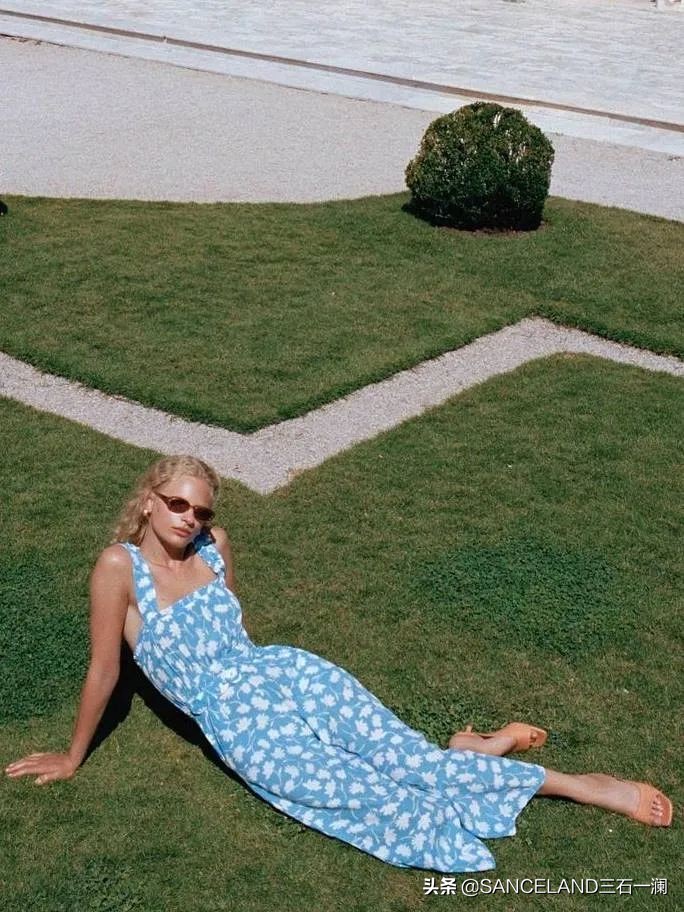 高端碎花印花棉麻连衣裙,丹慕妮尔气质印花连衣裙