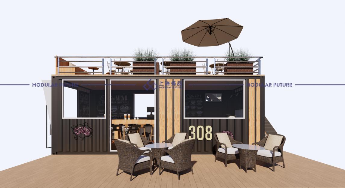 12米集装箱改造咖啡店案例,如何创意一个多功能咖啡店