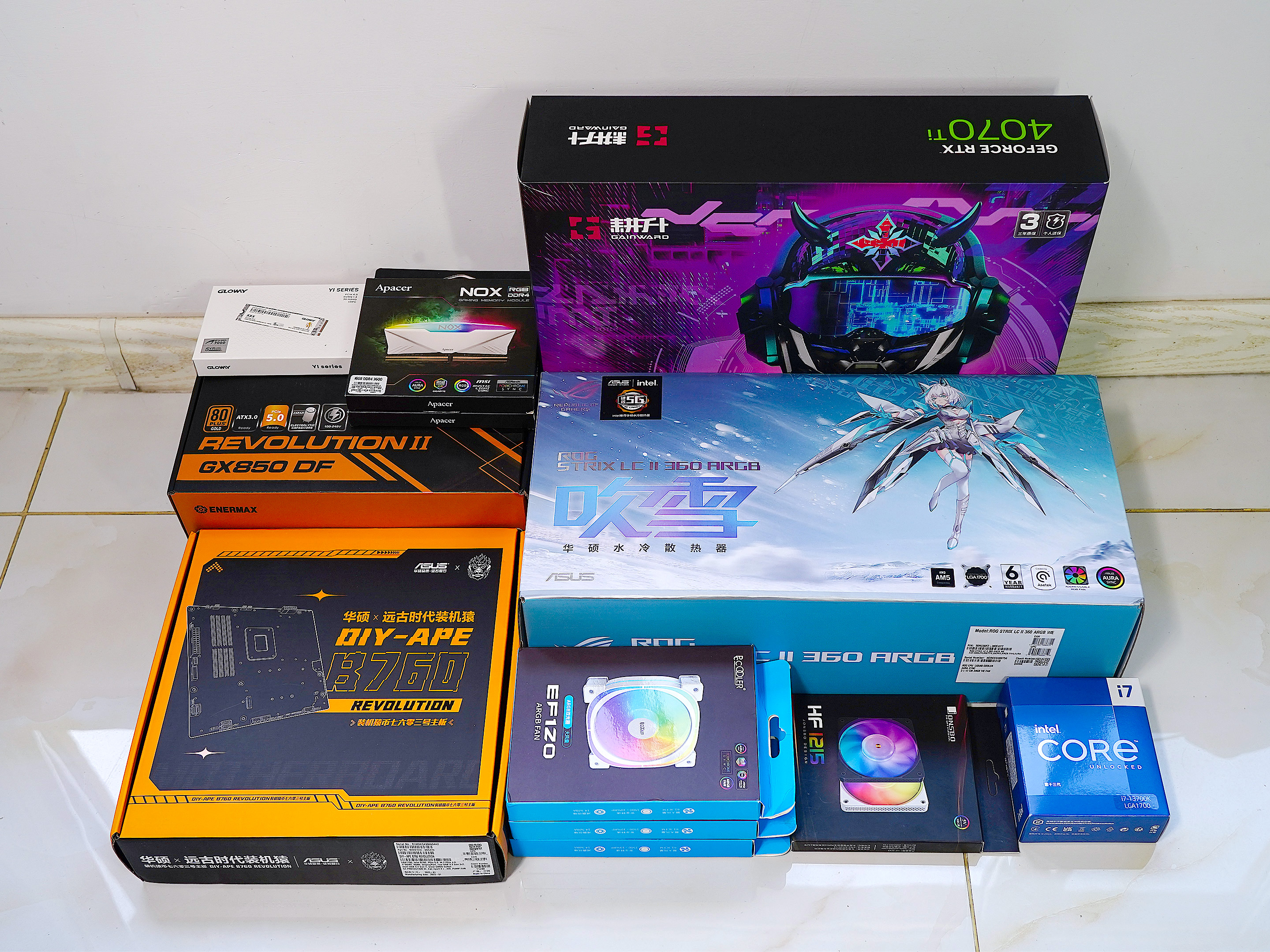 最新装机方式：背插式体验，I7+B760+RTX4070Ti攒台白白的主机