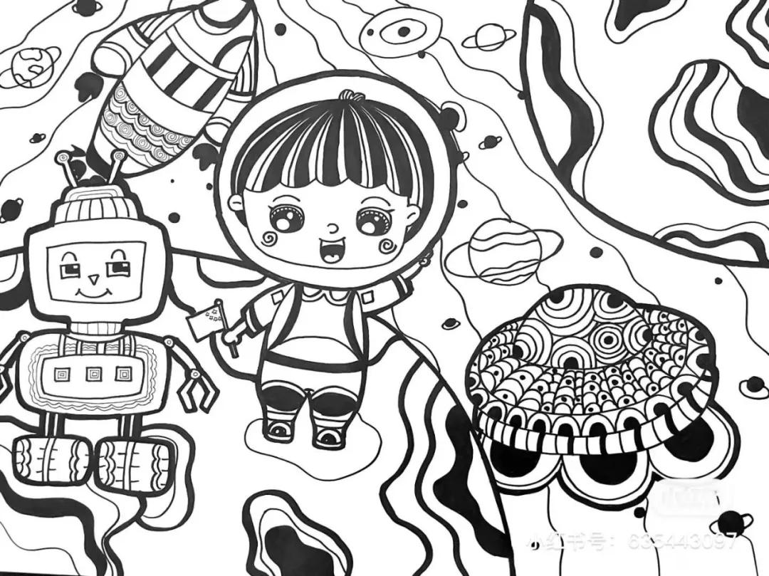 50张设计感十足的创意线描，随手画就能创造美，零基础也可以画