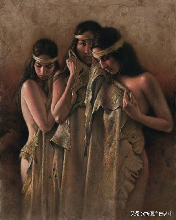 印第安人油画高清,印第安人油画艺术