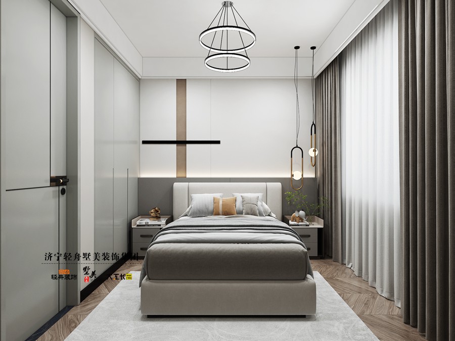 济宁睿湖美景157㎡东户现代简约装修设计方案