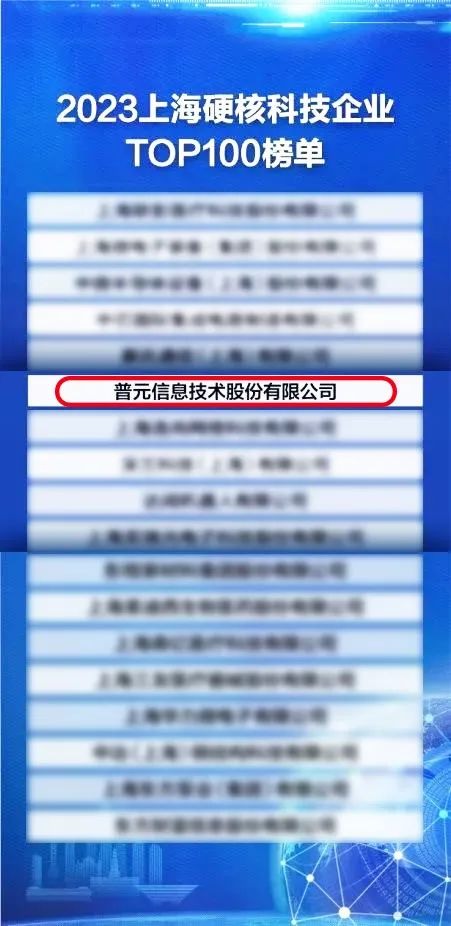 上海硬核科技企业TOP100,上海硬核科技企业百强榜单