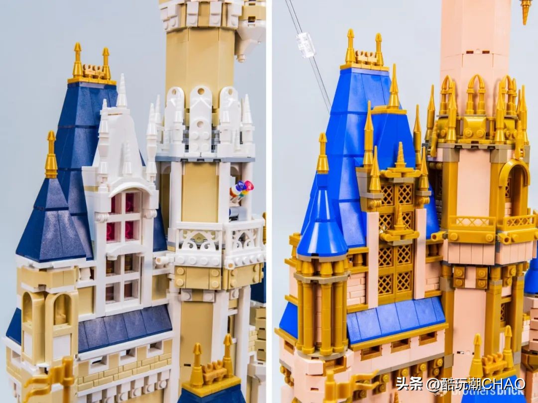 和迪士尼城堡一样高的乐高,和迪士尼乐园相似的城堡