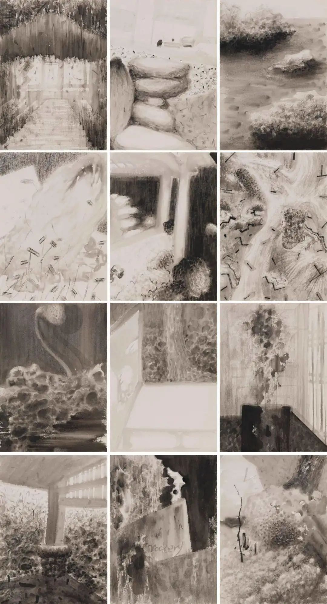 严谨细致的书法,水墨气韵生动的线描