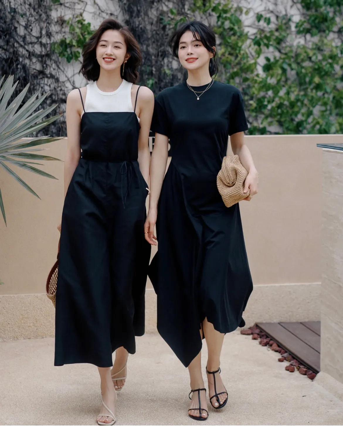 夏日闺蜜日常穿搭模板,夏季闺蜜装穿搭时髦可爱