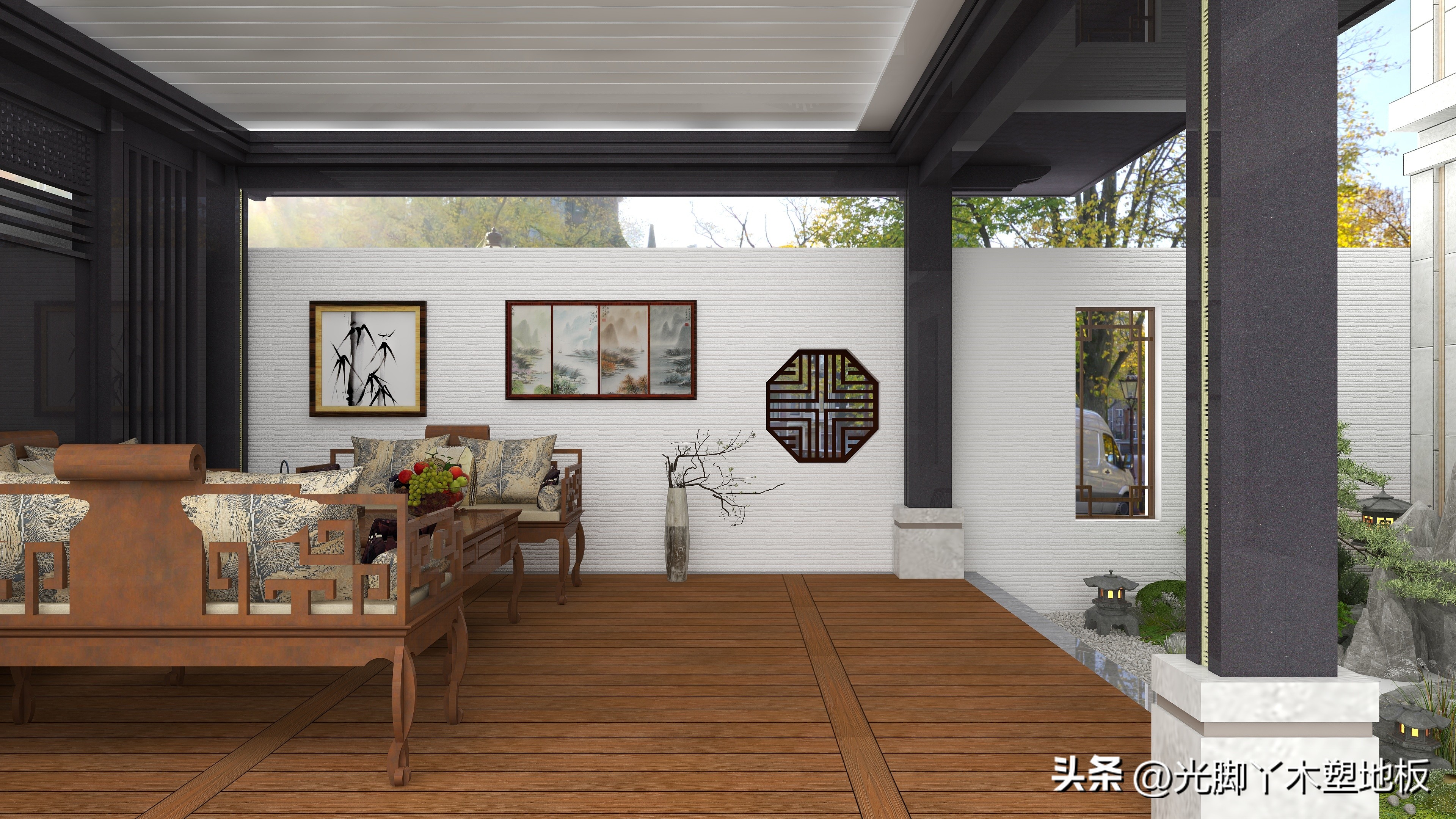 园林绿化户外塑木,木塑板材环保