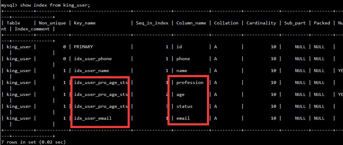 mysql使用索引查询sql语句,mysql数据库基础知识及优化