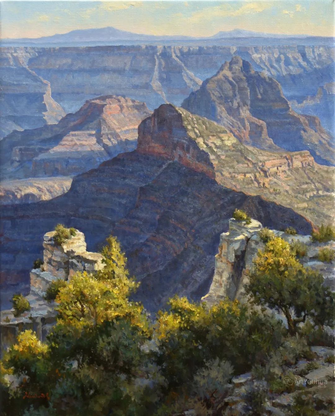 大师笔触生动的风景油画,视觉冲击力很强的风景油画图片