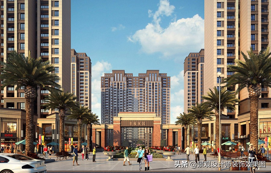 文化景区大门创意简单设计,小区景观大门口设计效果图