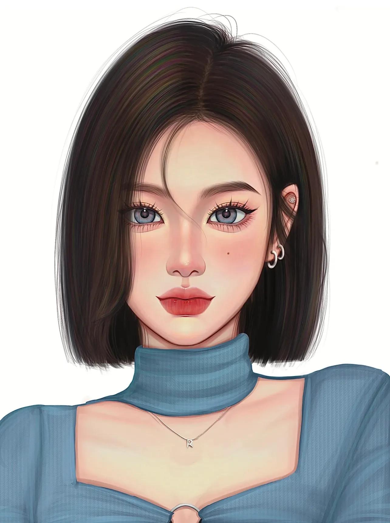 女生短发头像30岁左右,女生短发头像简约气质