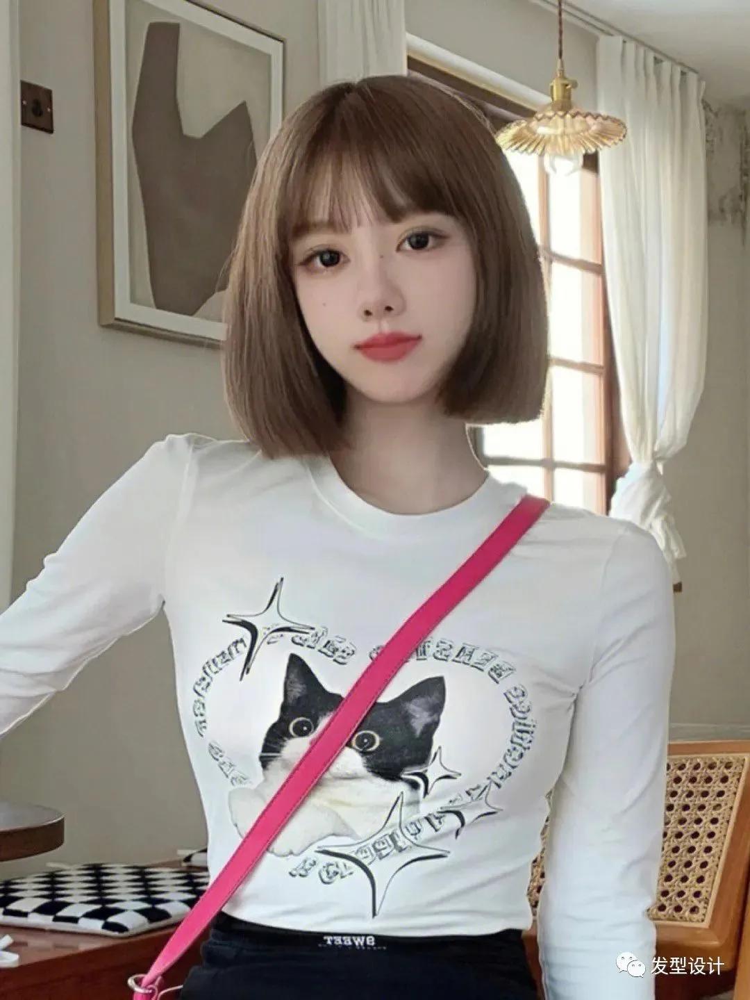 40-50岁女人圆脸短发,30-40岁洋气圆脸短发