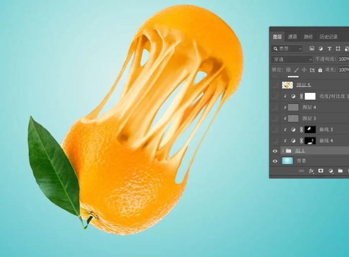 ps创意橙子制作教程,ps人脸与花创意合成