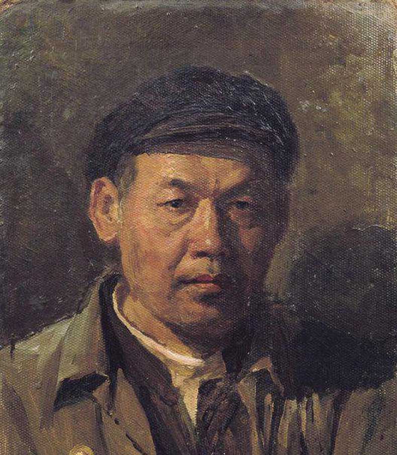 我国现代画家王式廓的油画素描稿,王式廓井冈山会师油画创作背景