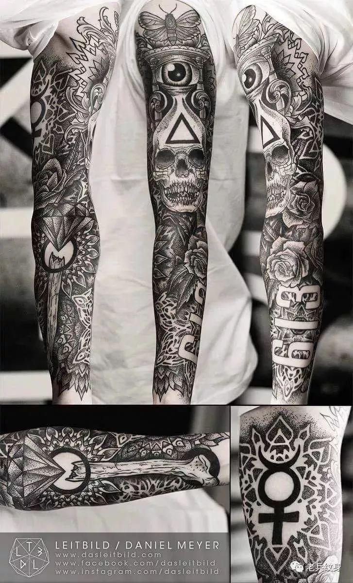 花臂纹身彩臂,花臂一次性纹好还是分次纹好