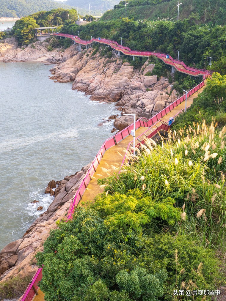 象山玻璃栈道景区,象山松兰山海边栈道