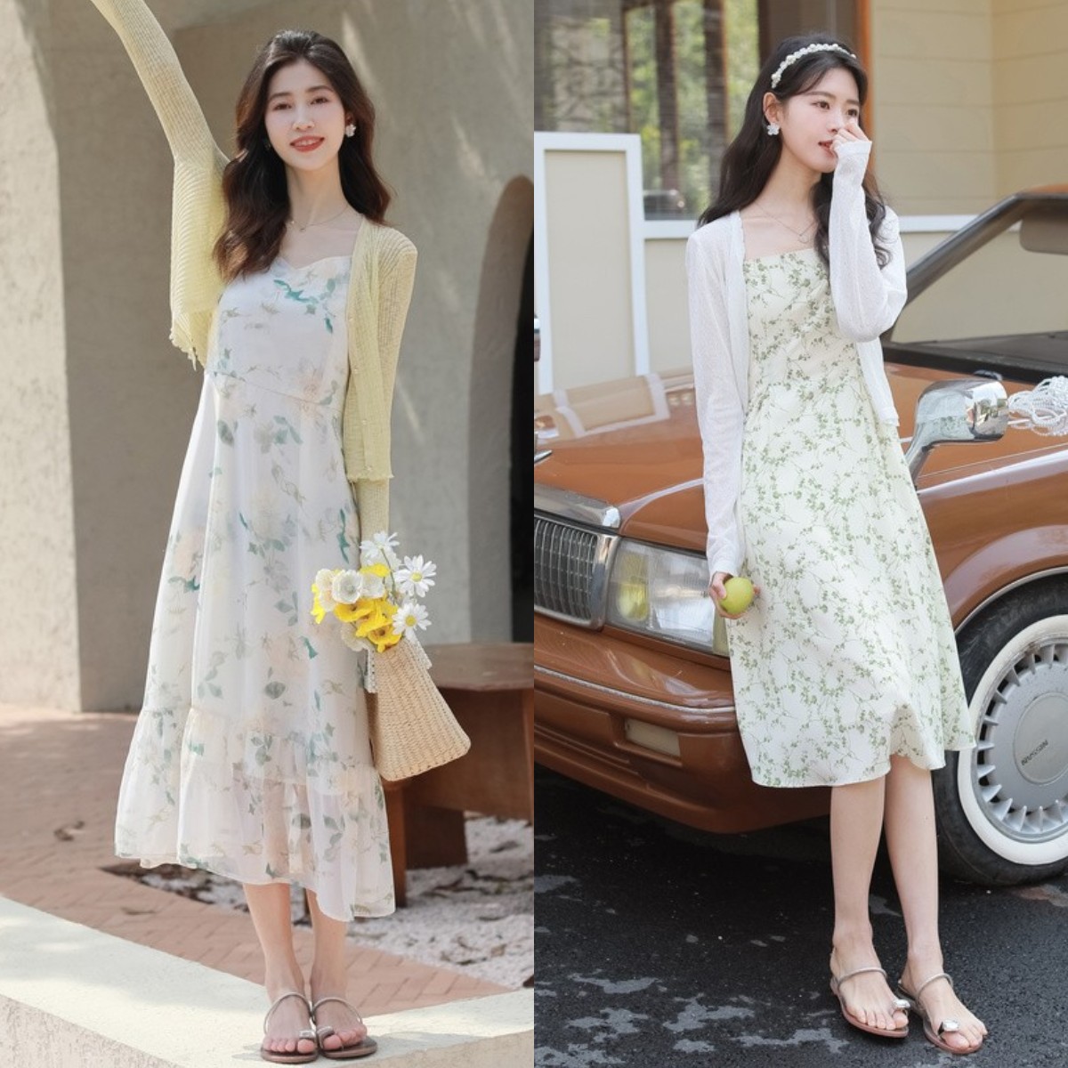 碎花裙夏天的最佳开启模式,碎花裙如何才能穿得清新脱俗