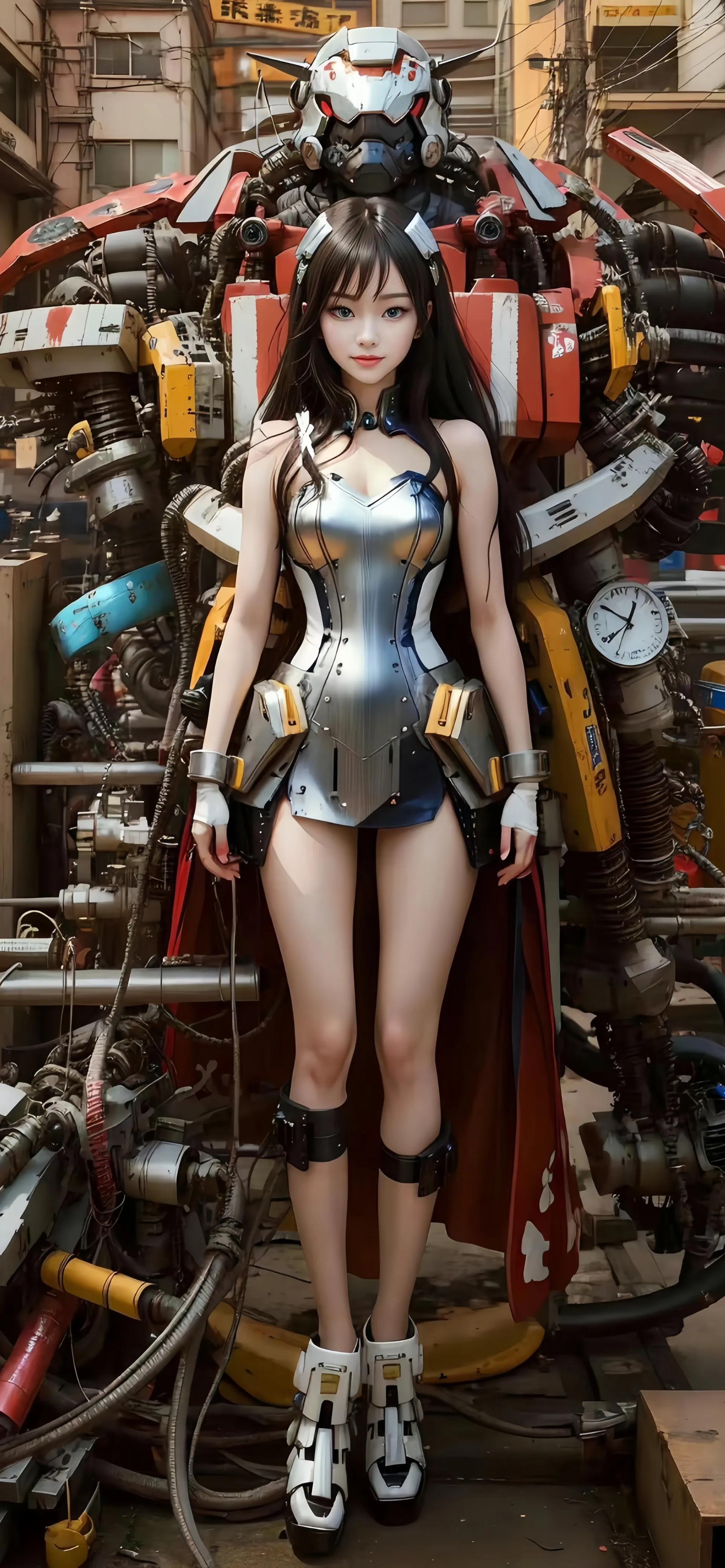 电脑动态壁纸高清日系美少女,机械金属质感高清壁纸