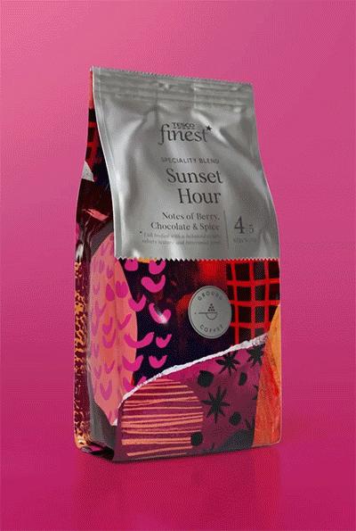 “负担得起的奢侈品”Tesco Finest Coffee 咖啡包装设计