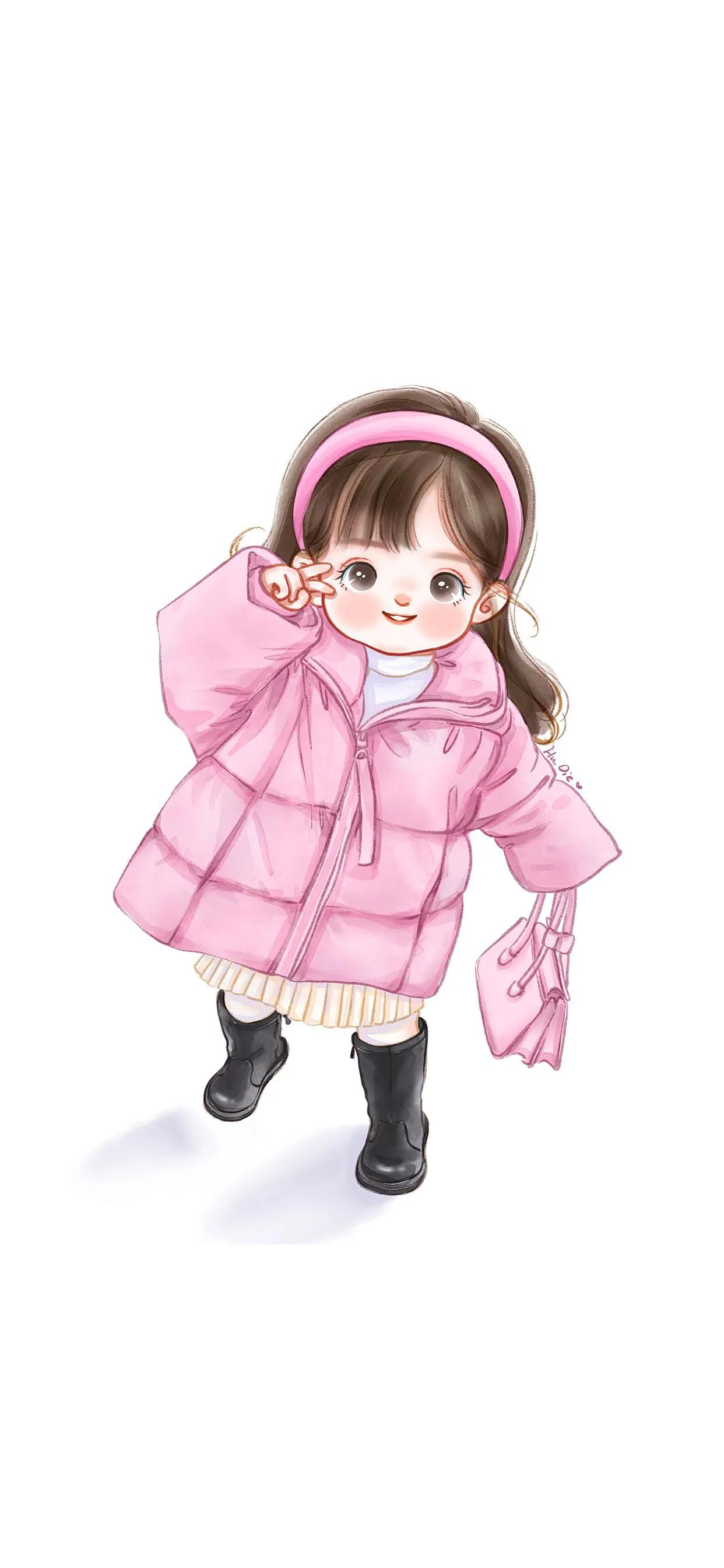 萌娃壁纸q宝,可爱q版萌娃手绘壁纸