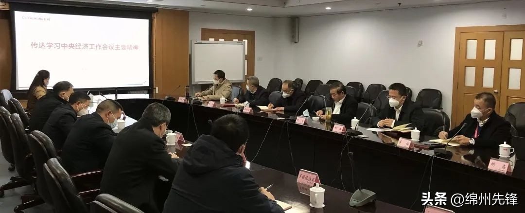 长虹控股集团*党**委专题学习贯彻中央省市经济工作会议、市委八届五次全会精神