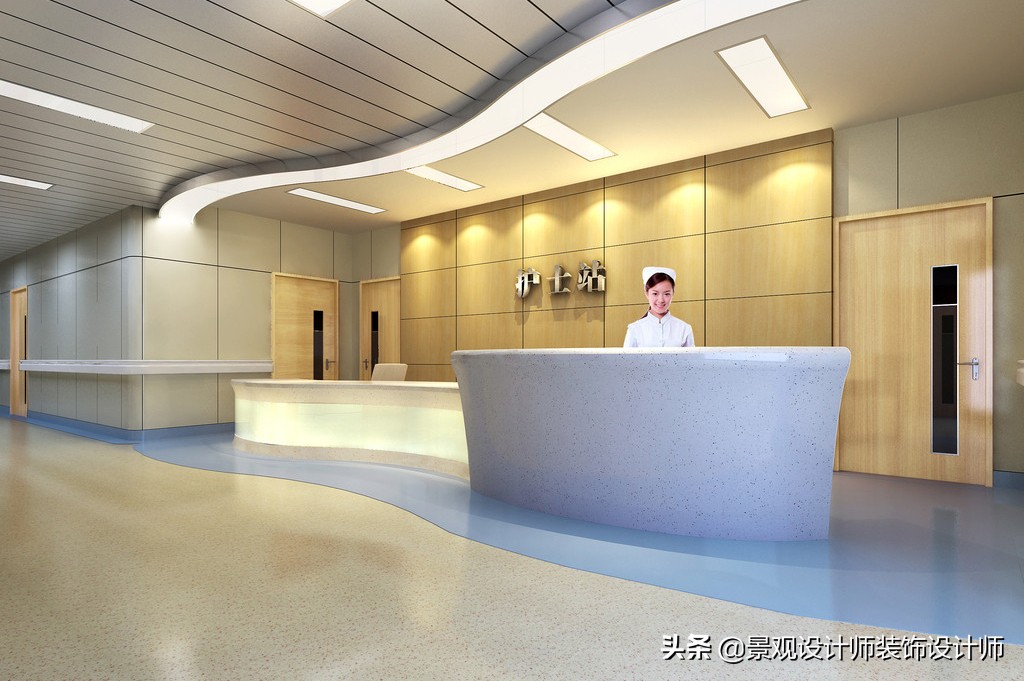 护士站背景墙分隔设计,护士站治疗室设计布局效果图