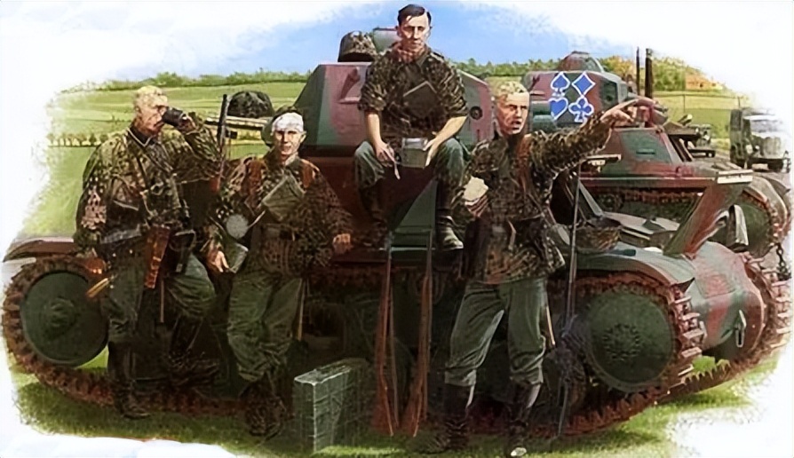 二战德军彩照图,二战德军坦克彩绘图片