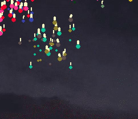 python烟花秀,python生日烟花源代码以及效果