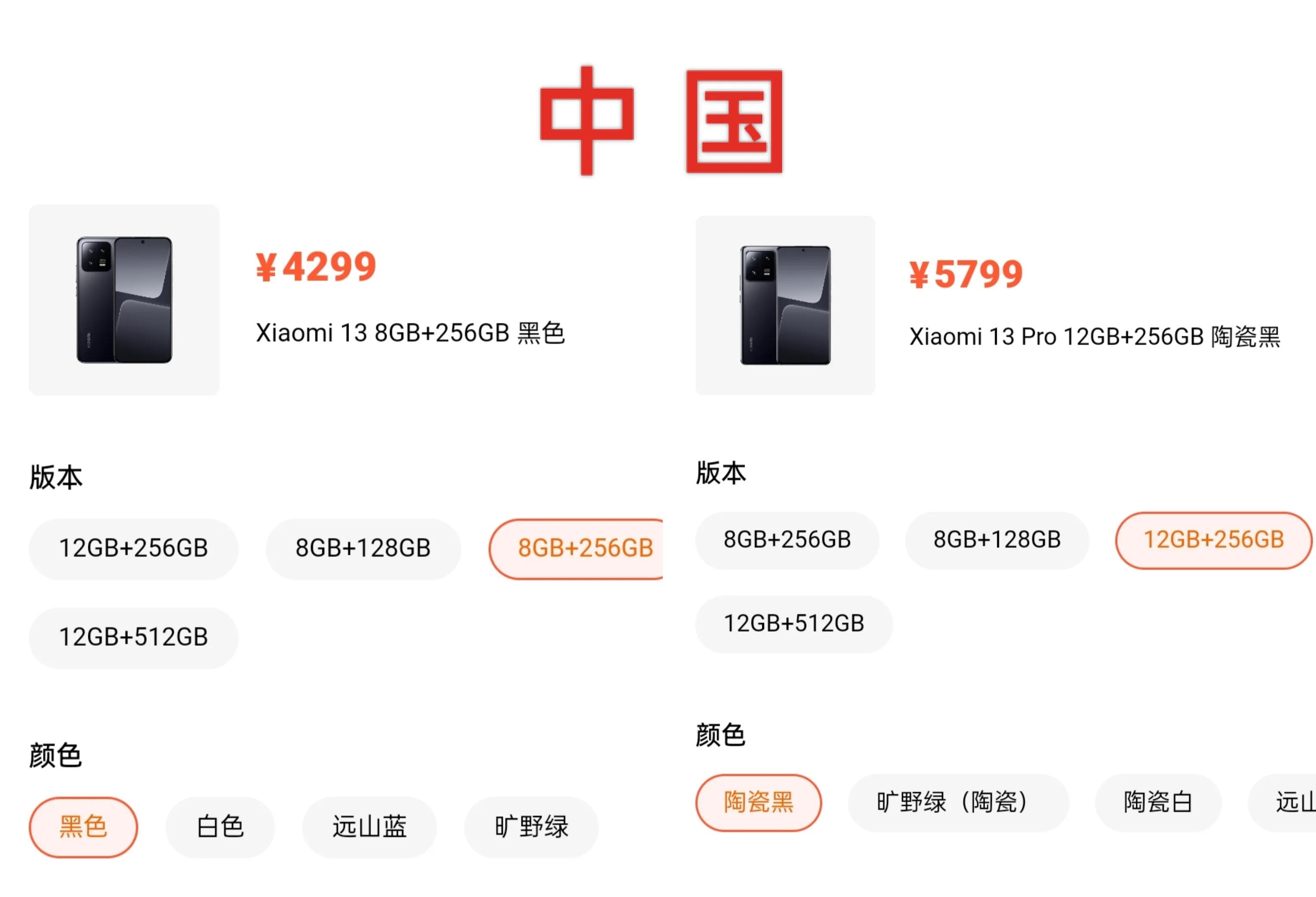 所有小米品牌价格表,小米产品国内外价格比较