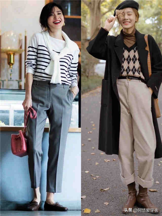 女裤子烟管裤收脚,最流行的收腿裤