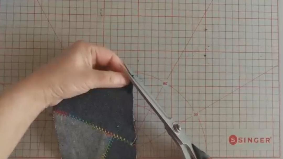 旧牛仔裤改造拼床单,旧牛仔裤改造杂物兜