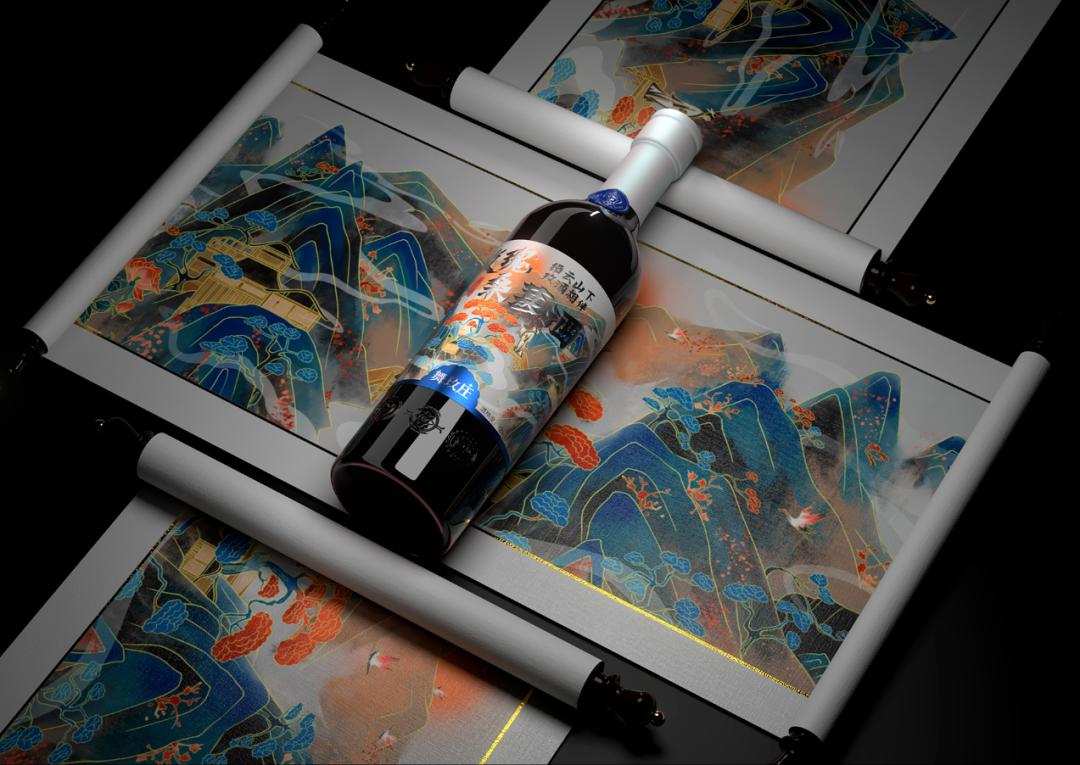 中国风果酒包装,现代风格酒包装
