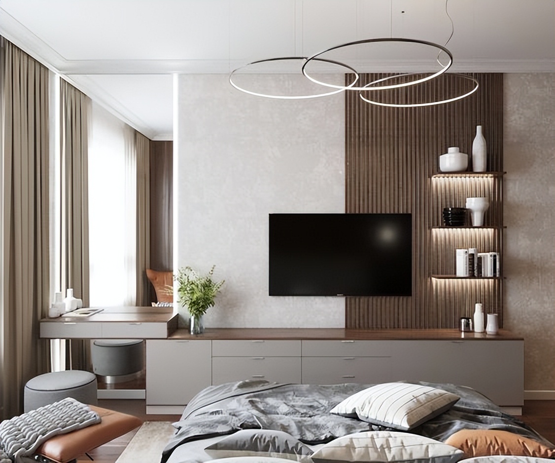 装修师傅不建议做悬空电视柜,电视旁边装饰柜做多深比较好