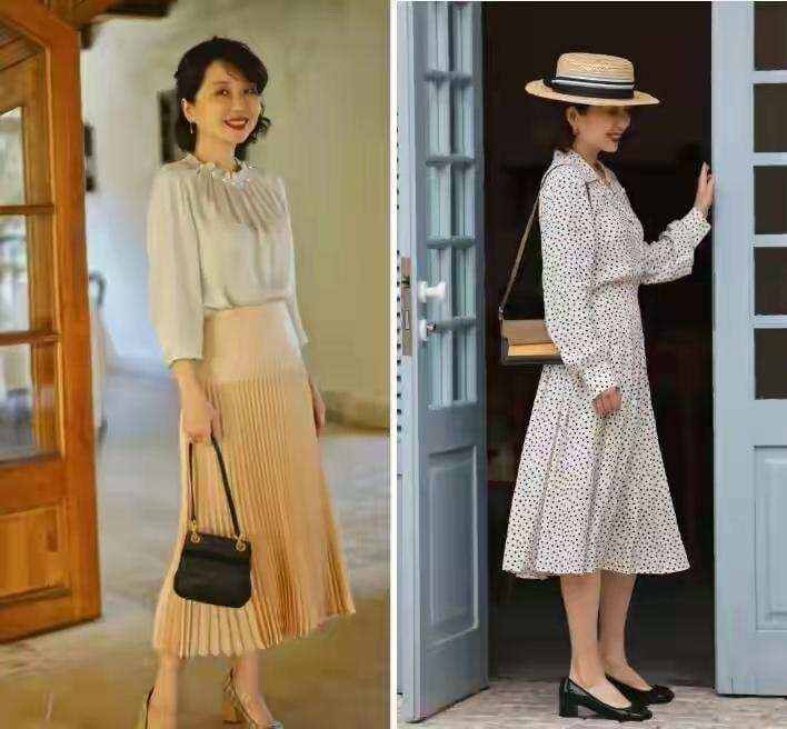 上海街拍长裤长裙,上海街拍修身长裙气质